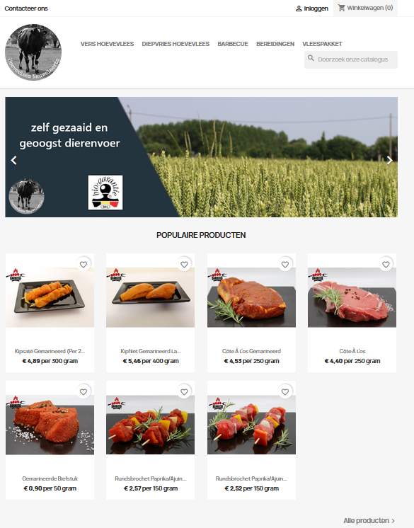 miniatuur webshop hoevevlees Nauwelaerts